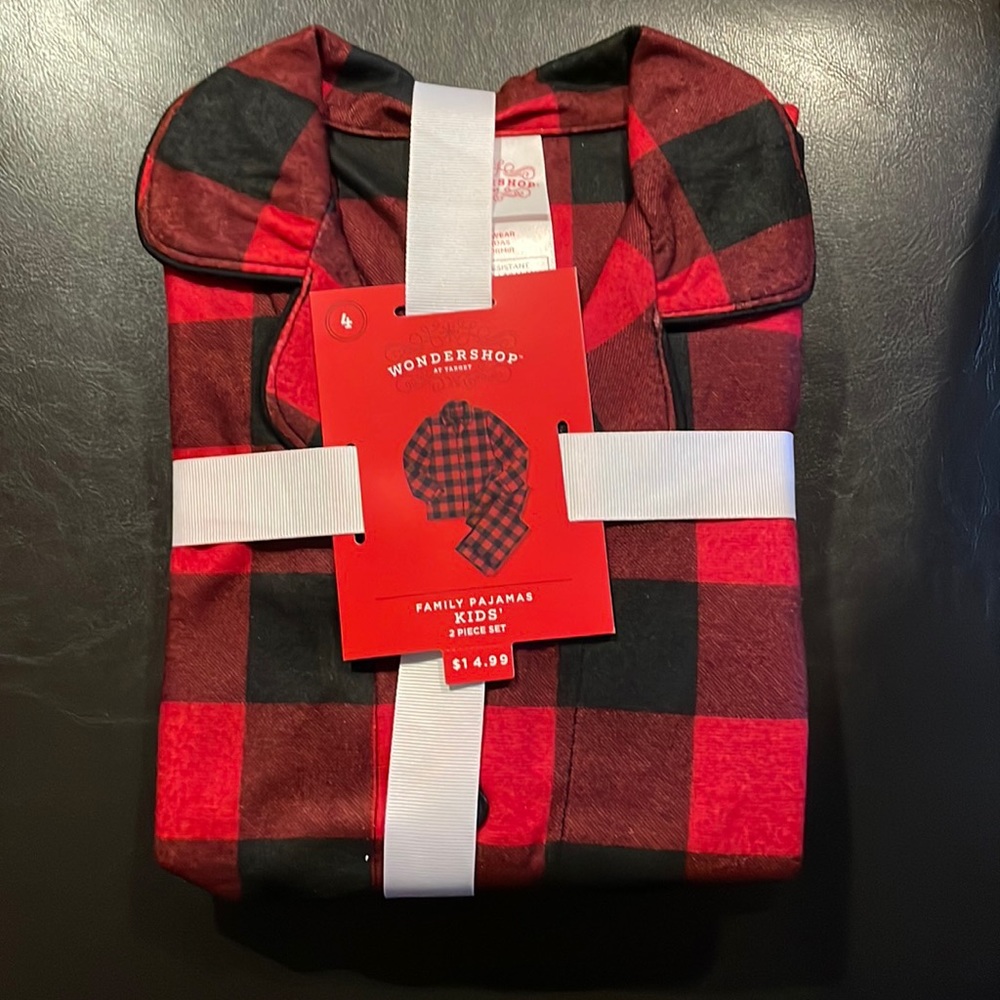 Kids Buffalo Check Pajama Set (Size 4)